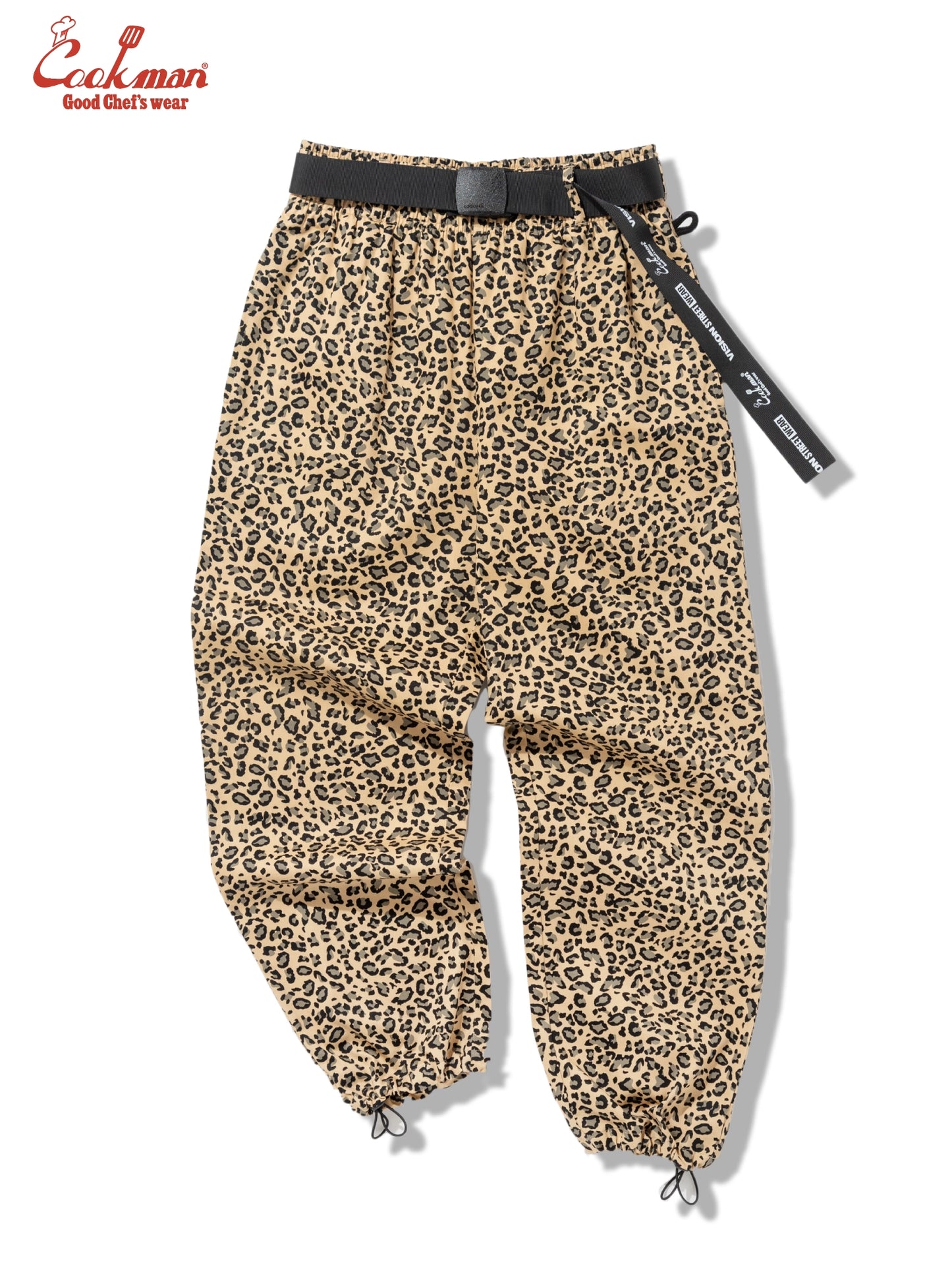 Chef Pants Semiwide Black Belt  - Vision Leopard : Beige