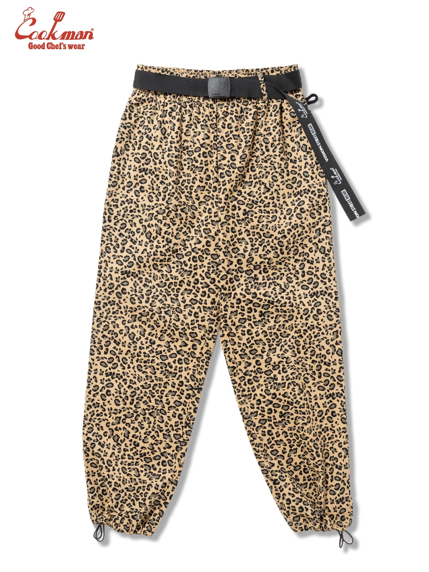 Chef Pants Semiwide Black Belt  - Vision Leopard : Beige