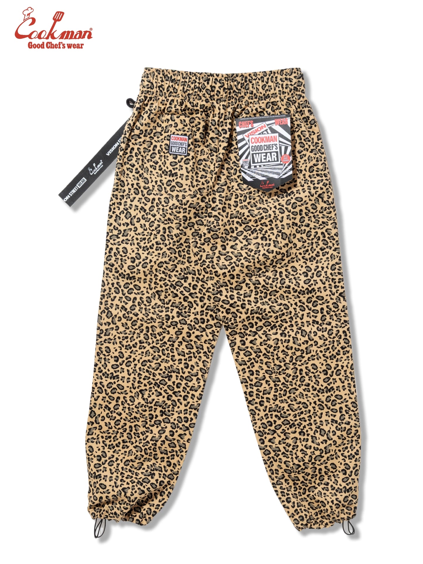 Chef Pants Semiwide Black Belt  - Vision Leopard : Beige