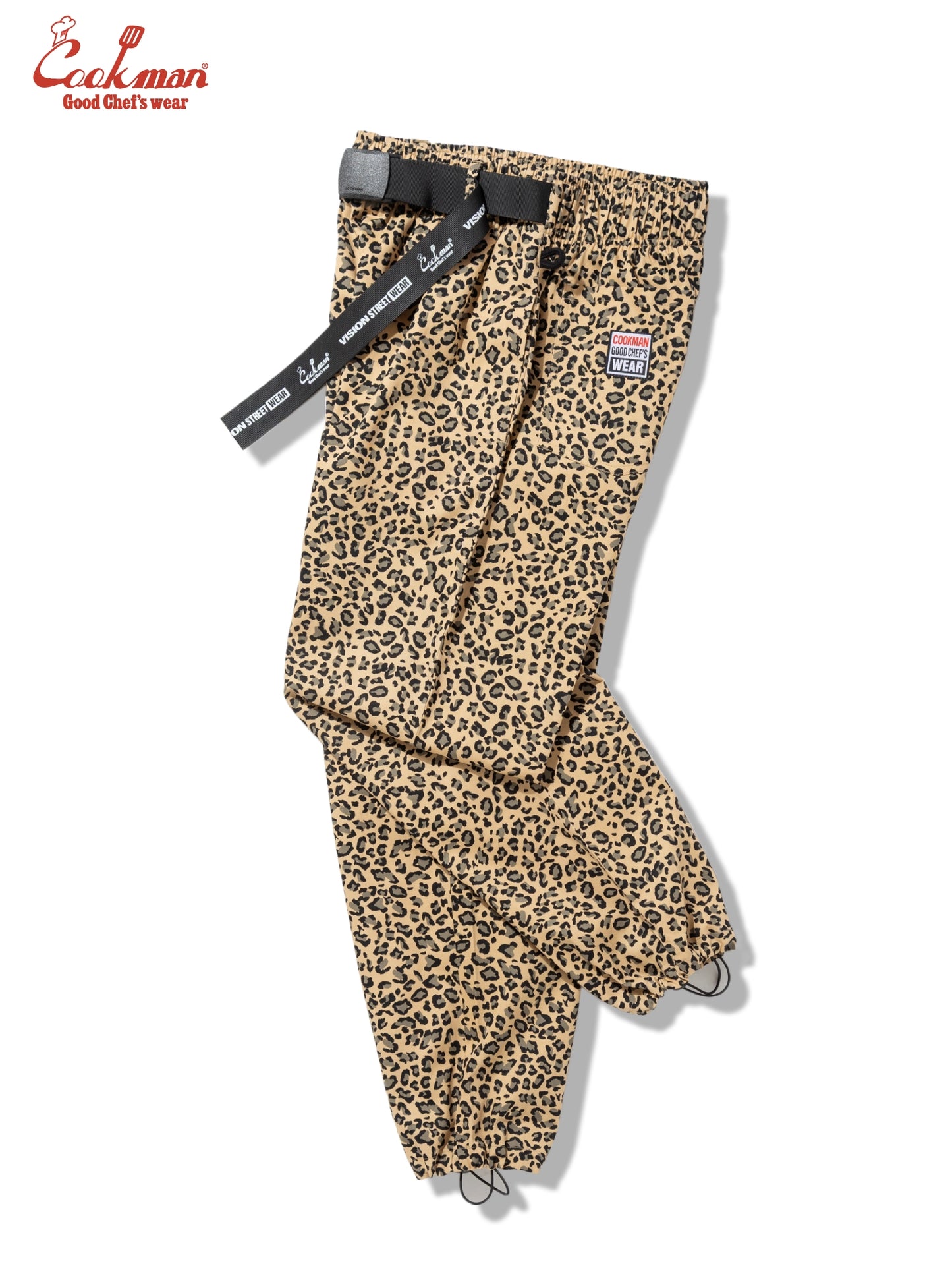 Chef Pants Semiwide Black Belt  - Vision Leopard : Beige