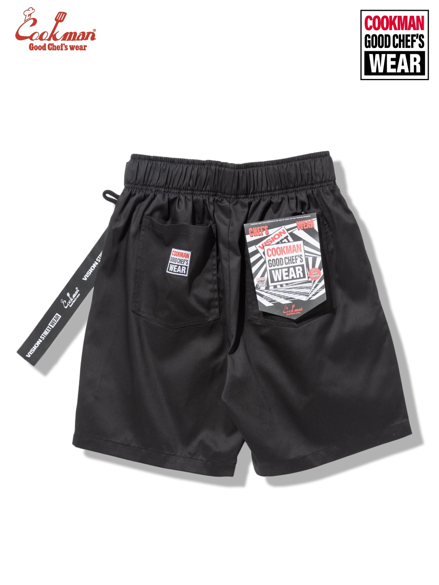 Chef Pants Short Black Belt  - Vision : Black