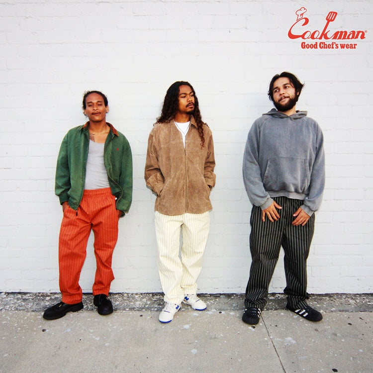 Cookman Chef Pants Semiwide -  Herringbone Stripe : Charcoal