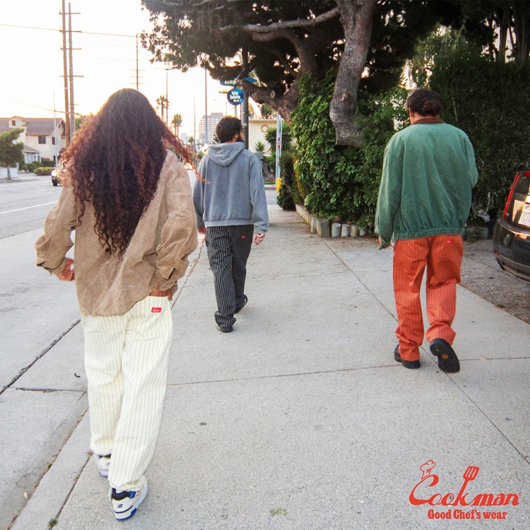 Cookman Chef Pants Semiwide -  Herringbone Stripe : Charcoal