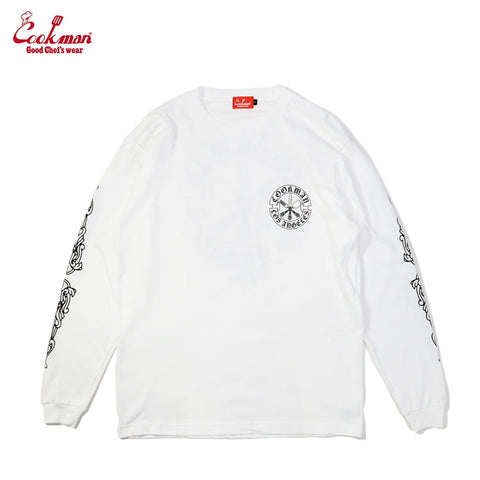 Long Sleeve Tees - Cutlery : White