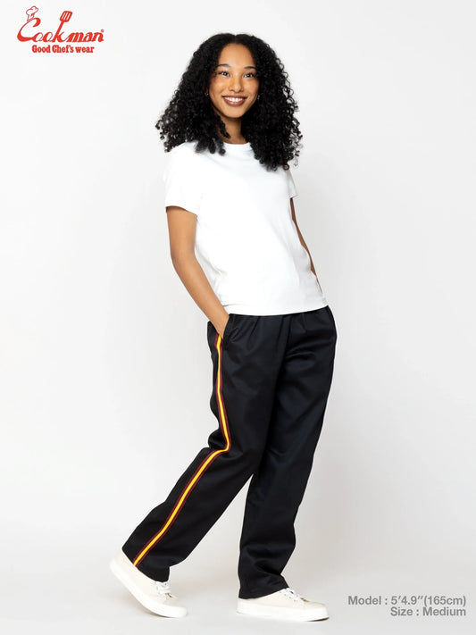 Chef Pants Semiwide - Wienerschnitzel Side Line : Black