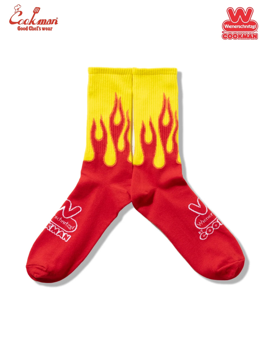 Rib Crew Socks -  Wienerschnitzel : Flame