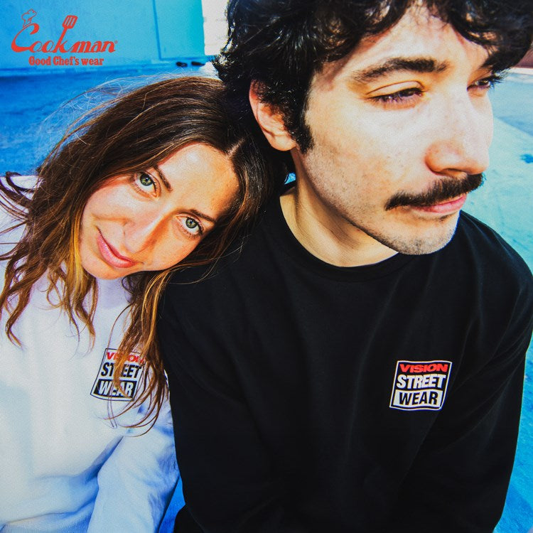 Cookman Long Sleeve Tees - Vision Logo : White