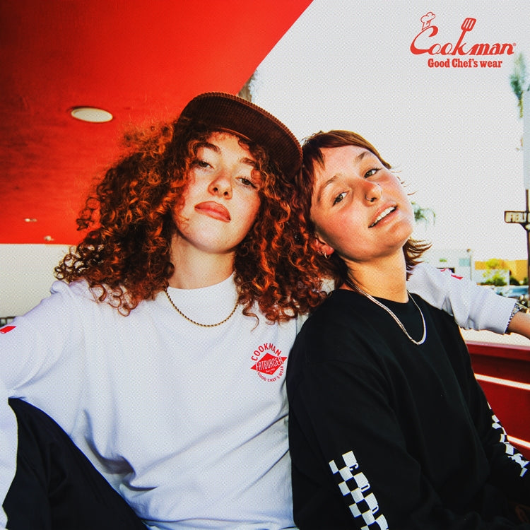 Cookman Long Sleeve Tees - FAT Checker : White