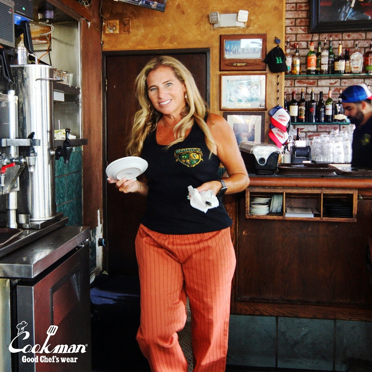 Cookman Chef Pants Semiwide -  Herringbone Stripe : Brick