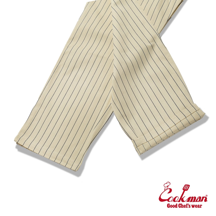 Chef Pants Semiwide - Herringbone Stripe : Cream