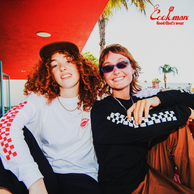 Cookman Long Sleeve Tees - FAT Checker : White