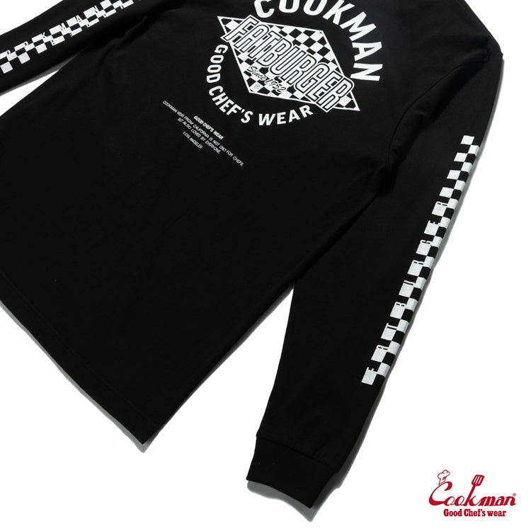 Cookman Long Sleeve Tees - FAT Checker : Black