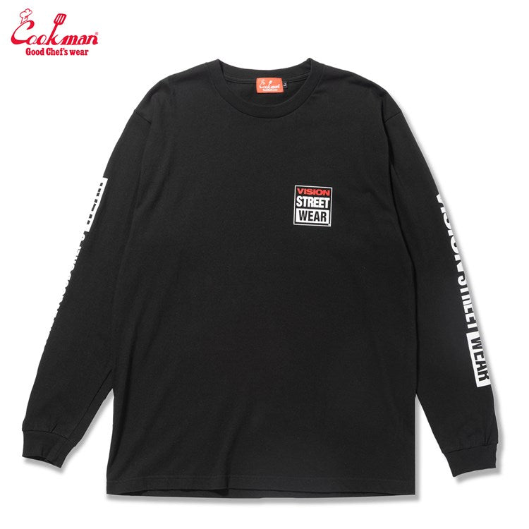 Cookman Long Sleeve Tees - Vision Logo : Black