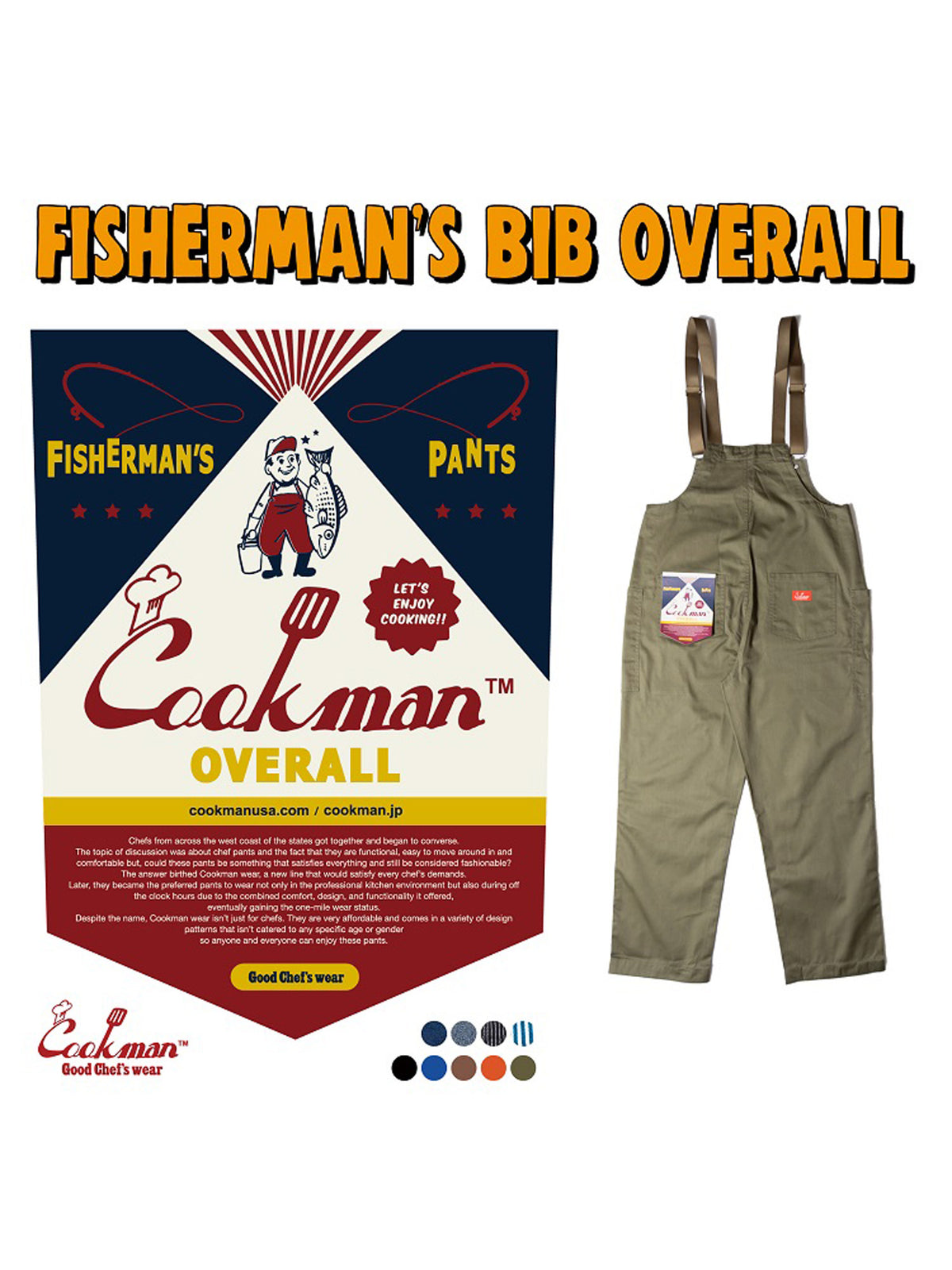 Fisherman's Bib Overall - Olive