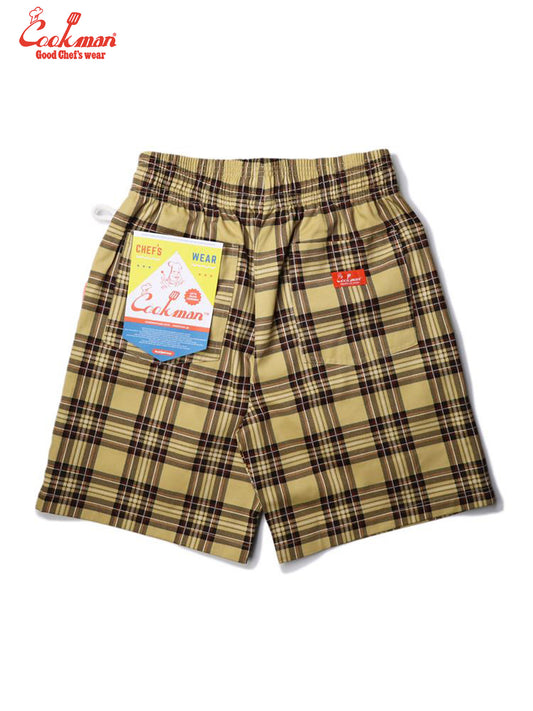 Chef Short Pants - Tartan Beige
