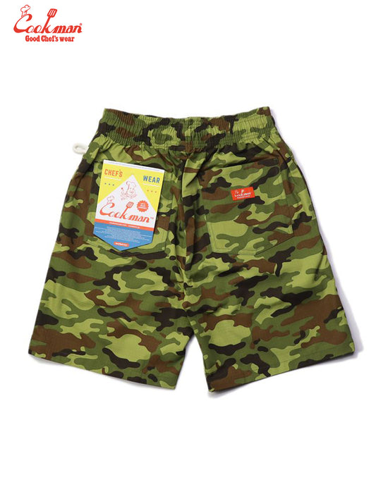 Chef Short Pants - Ripstop Camo Green (Woodland)