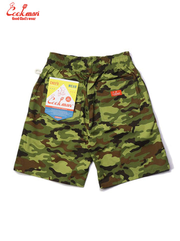 Chef Short Pants - Ripstop Camo Green (Woodland)