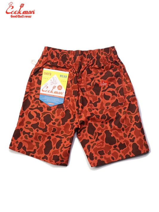 Chef Short Pants - Ripstop Camo Red (Duck Hunter)
