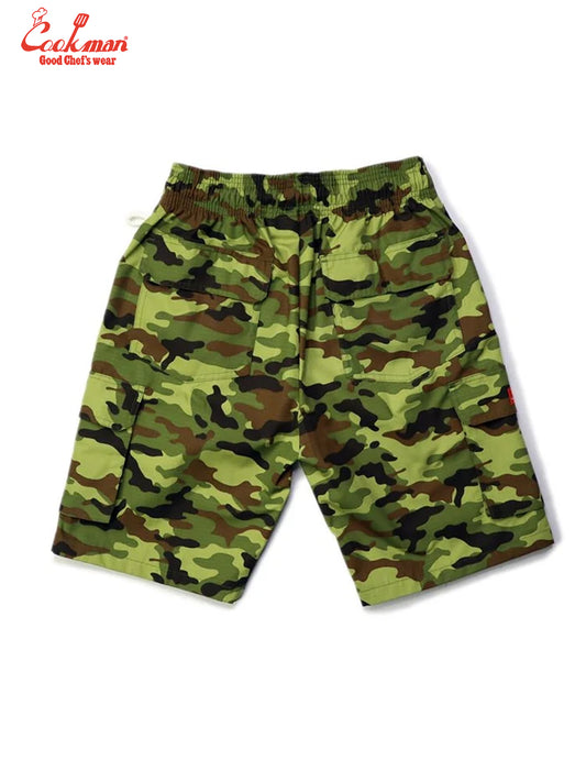Chef Short Pants Cargo - Ripstop Camo Green (Woodland)