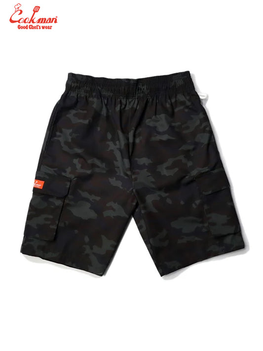 Chef Short Pants Cargo - Ripstop Camo Black (Woodland)