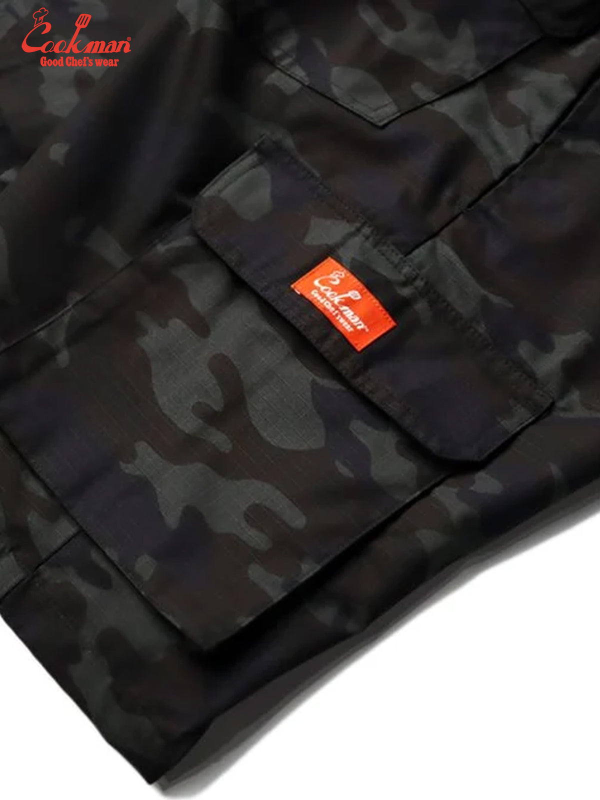 Chef Short Pants Cargo - Ripstop Camo Black (Woodland)