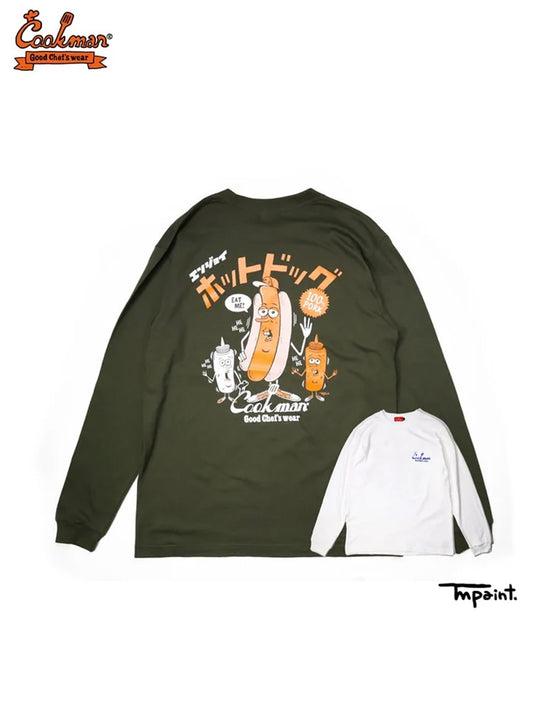 Long Sleeve T-shirts - TM Paint Hot Dog : Green