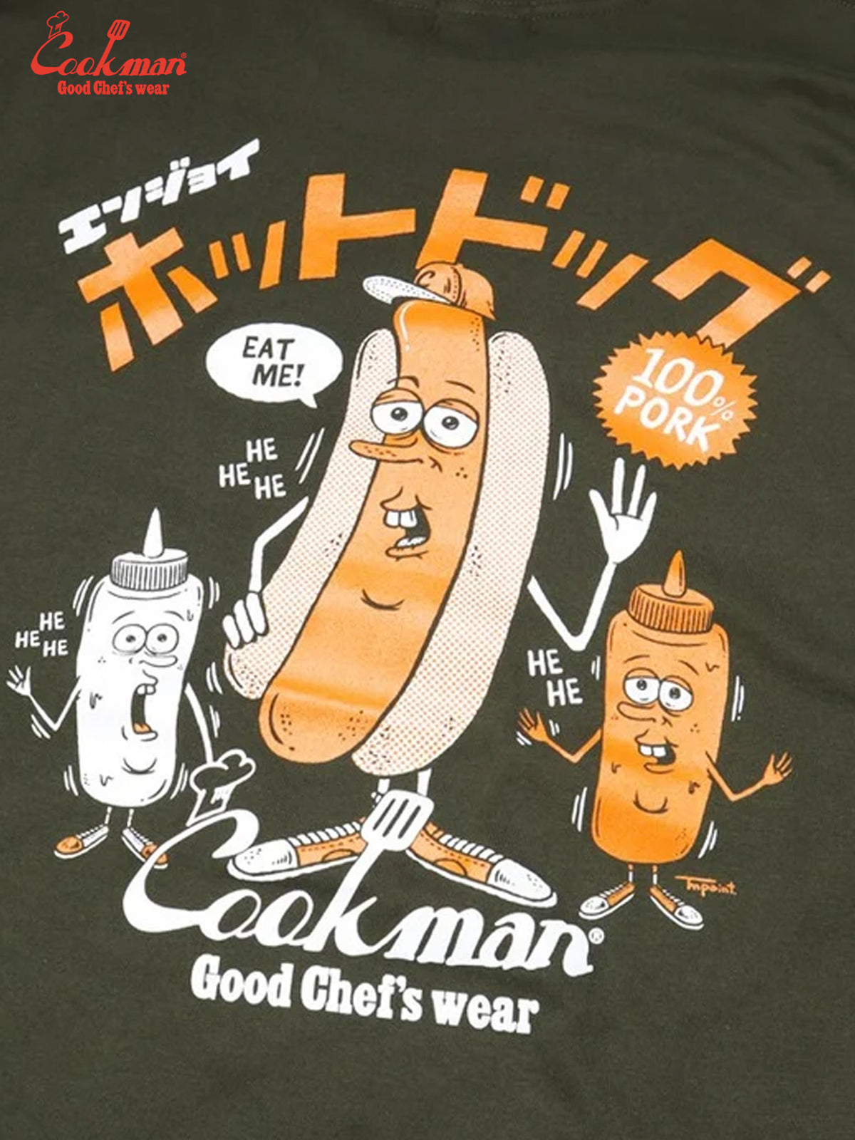 Long Sleeve T-shirts - TM Paint Hot Dog : Green