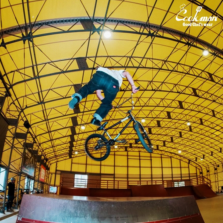 Cookman Chef Pants Semiwide- Denim : Black