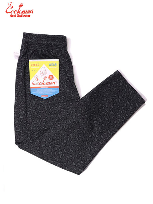 Chef Pants - Black Leopard