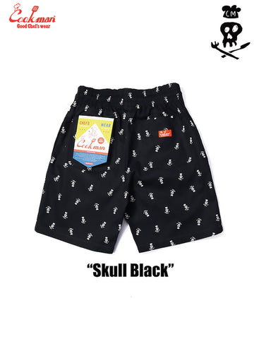 Chef Short Pants - Skull  : Black