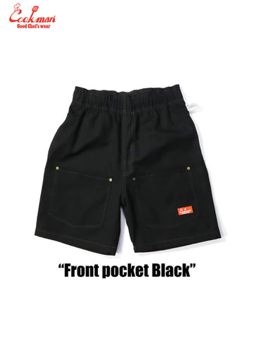 Chef Short Pants  Front pocket - Duck Canvas Black