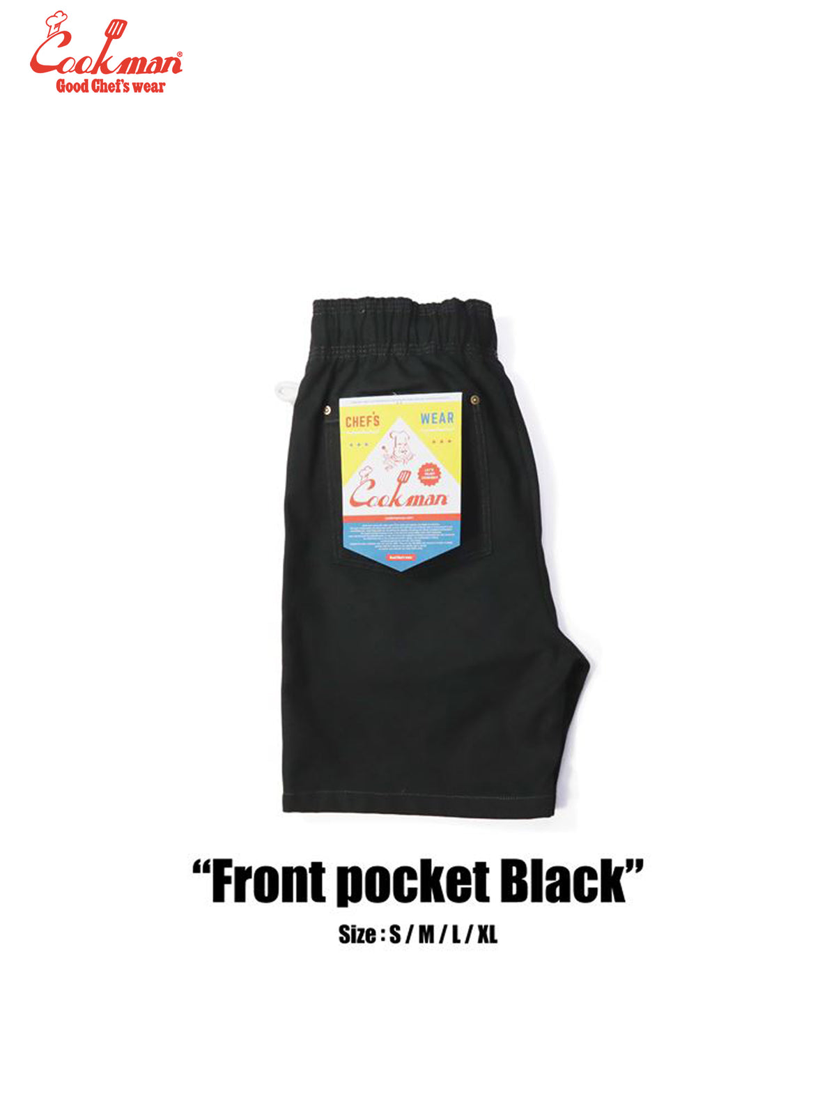 Chef Short Pants  Front pocket - Duck Canvas Black