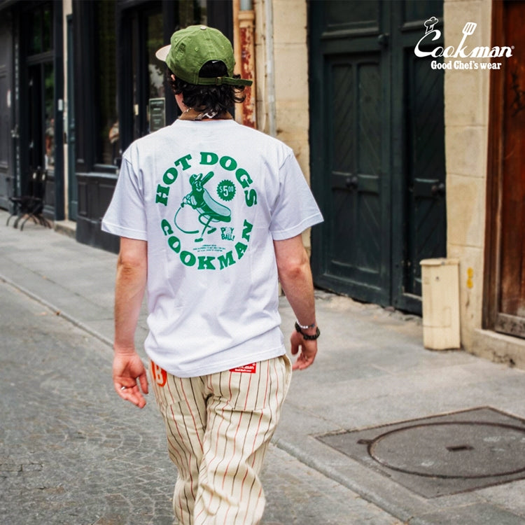 Cookman T-shirts - Hot Dog Hitter : White