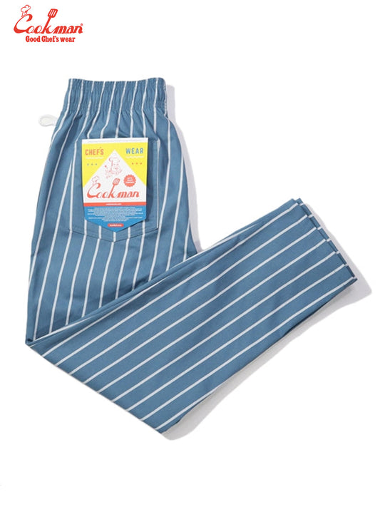 Chef Pants - Stripe : Malibu Blue
