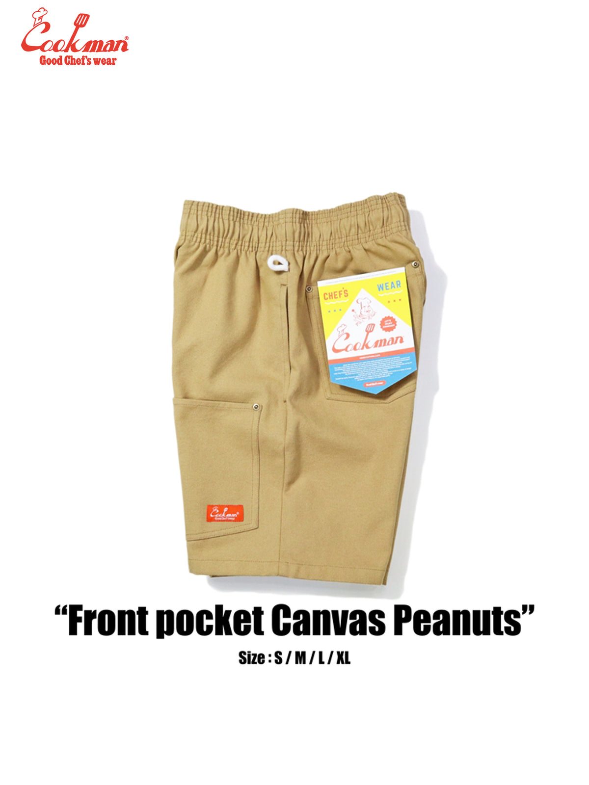 Chef Short Pants  Front pocket - Duck Canvas Peanuts