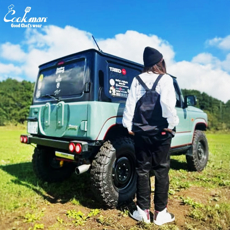 Cookman Harvest Pants Cropped - High Wale Corduroy : Black