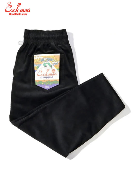 Harvest Pants Cropped - High Wale Corduroy : Black