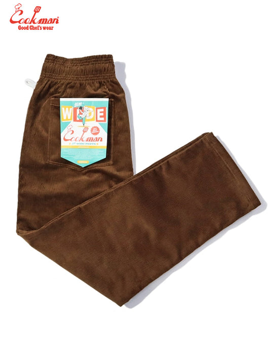 Chef Pants Semiwide - Corduroy : Dark Brown