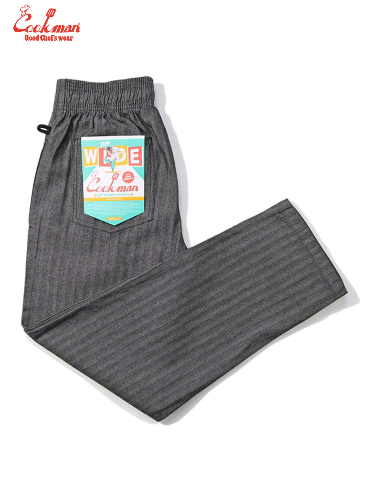 Chef Pants Semiwide - Herringbone Denim : Light Black