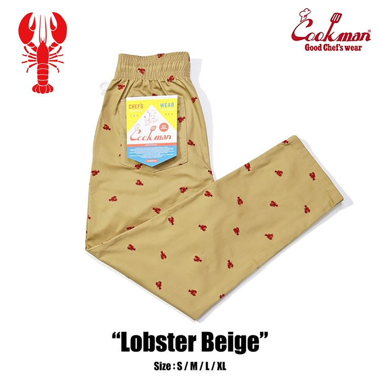 Embroidery Chef Pants -  Lobster : Beige