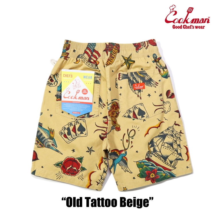 Chef Short Pants - Old Tattoo : Beige