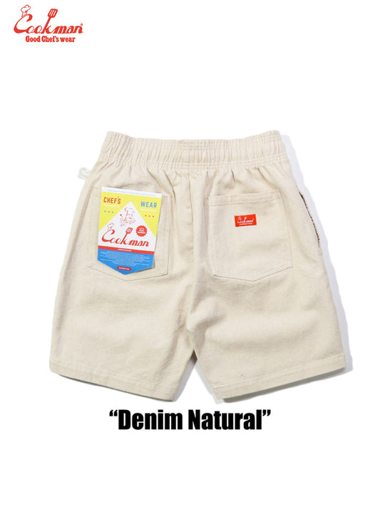 Chef Short Pants - Denim : Natural