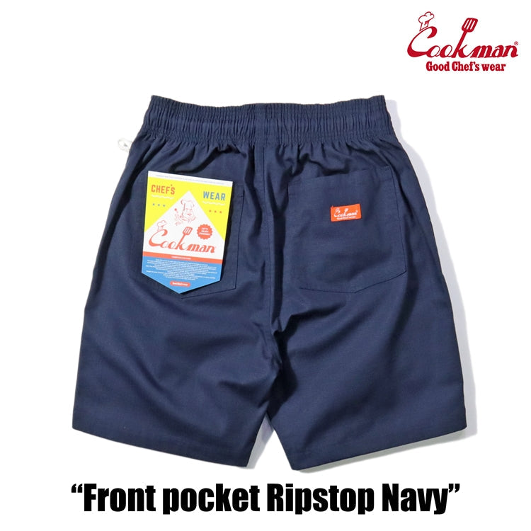 Chef Short Pants Front Pocket - Ripstop : Navy