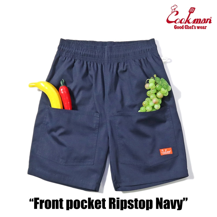 Chef Short Pants Front Pocket - Ripstop : Navy