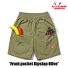 Cookman Chef Short Pants Front Pocket - Ripstop : Olive