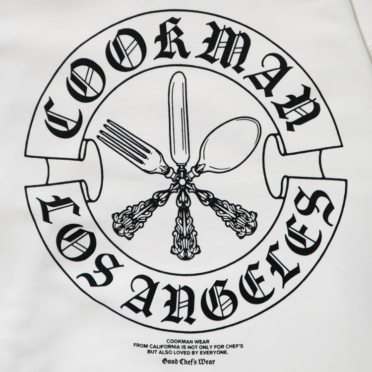 Cookman Zip-up Hoodie - Cutlery : White