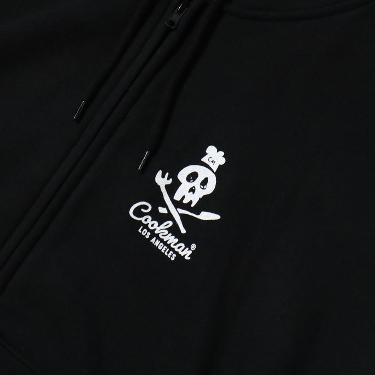 Cookman Zip-up Hoodie - Skull : Black