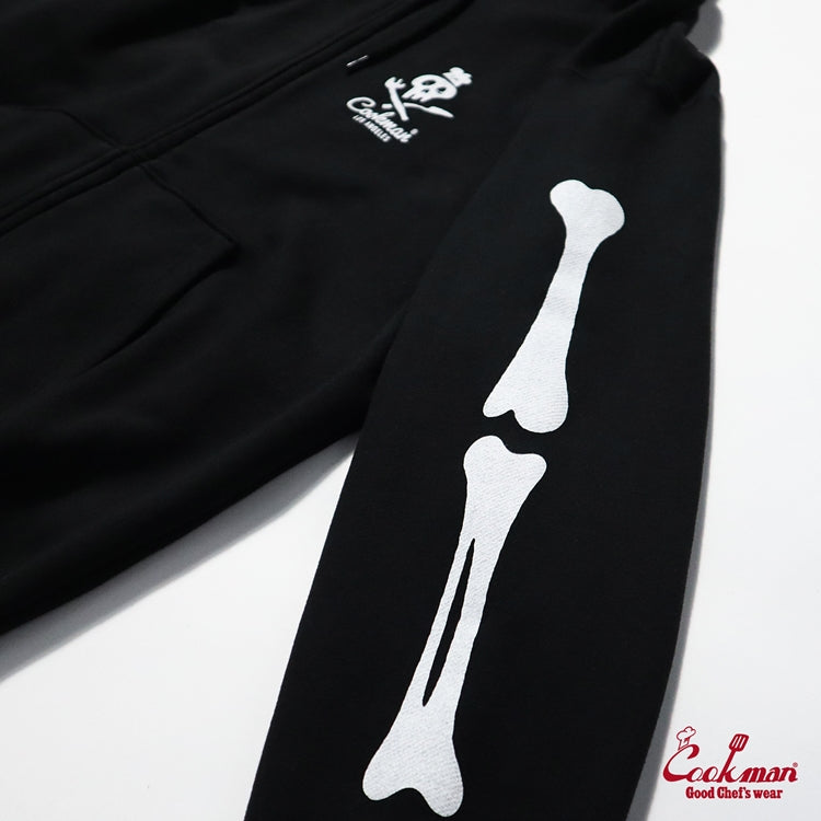 Cookman Zip-up Hoodie - Skull : Black