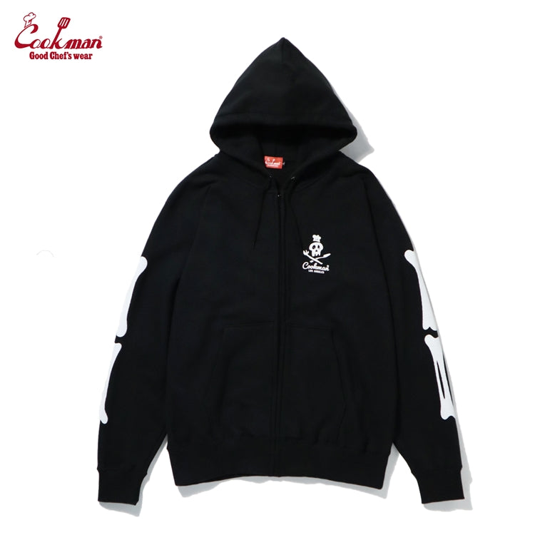 Zip-up Hoodie - Skull : Black
