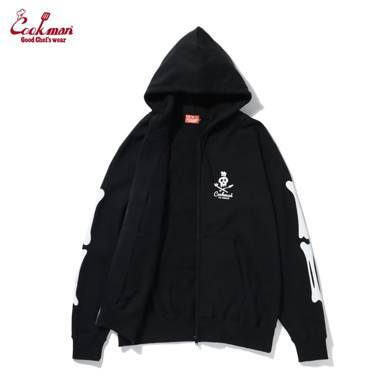 Cookman Zip-up Hoodie - Skull : Black